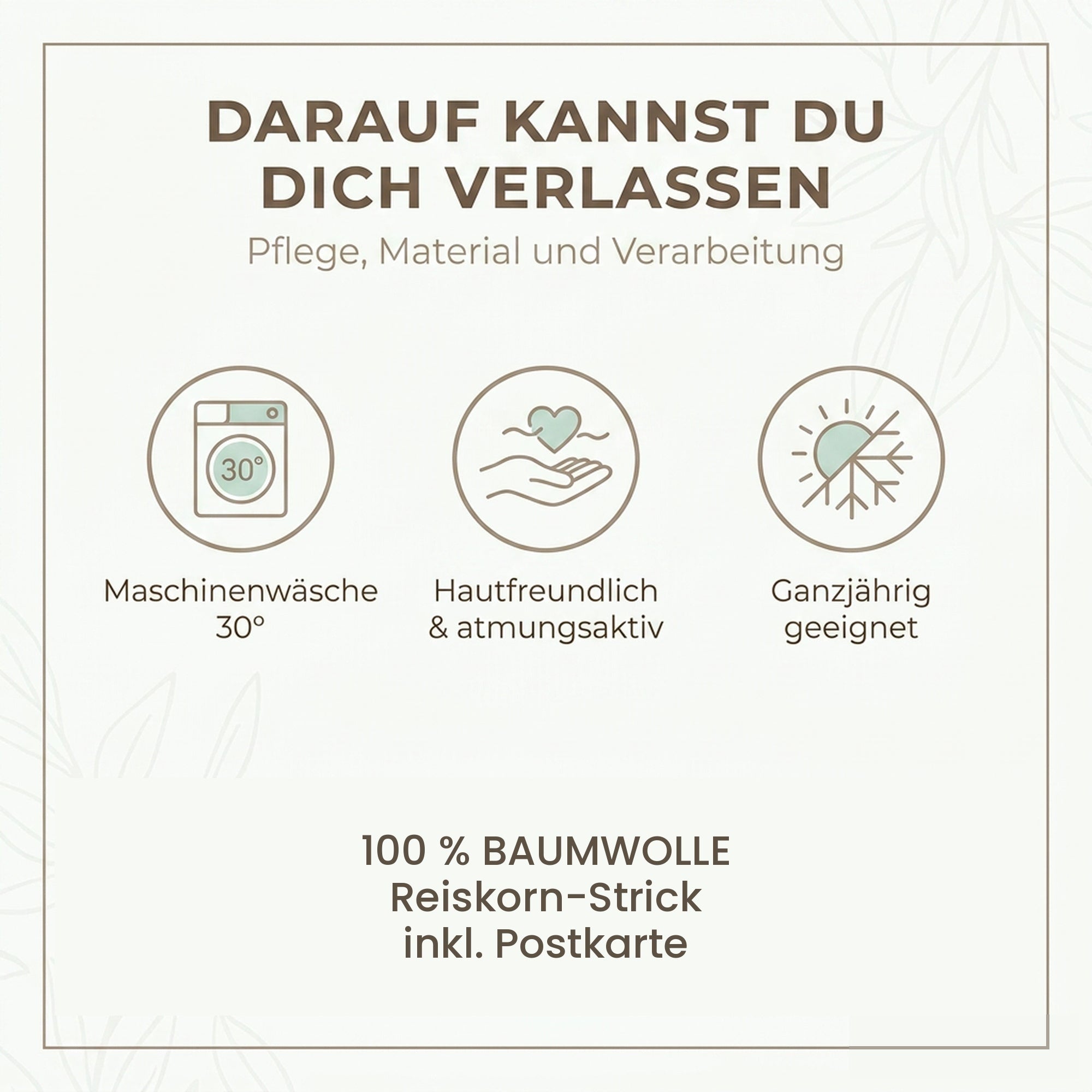 Babydecke Reiskorn-Struktur "Heller Eukalyptus"
