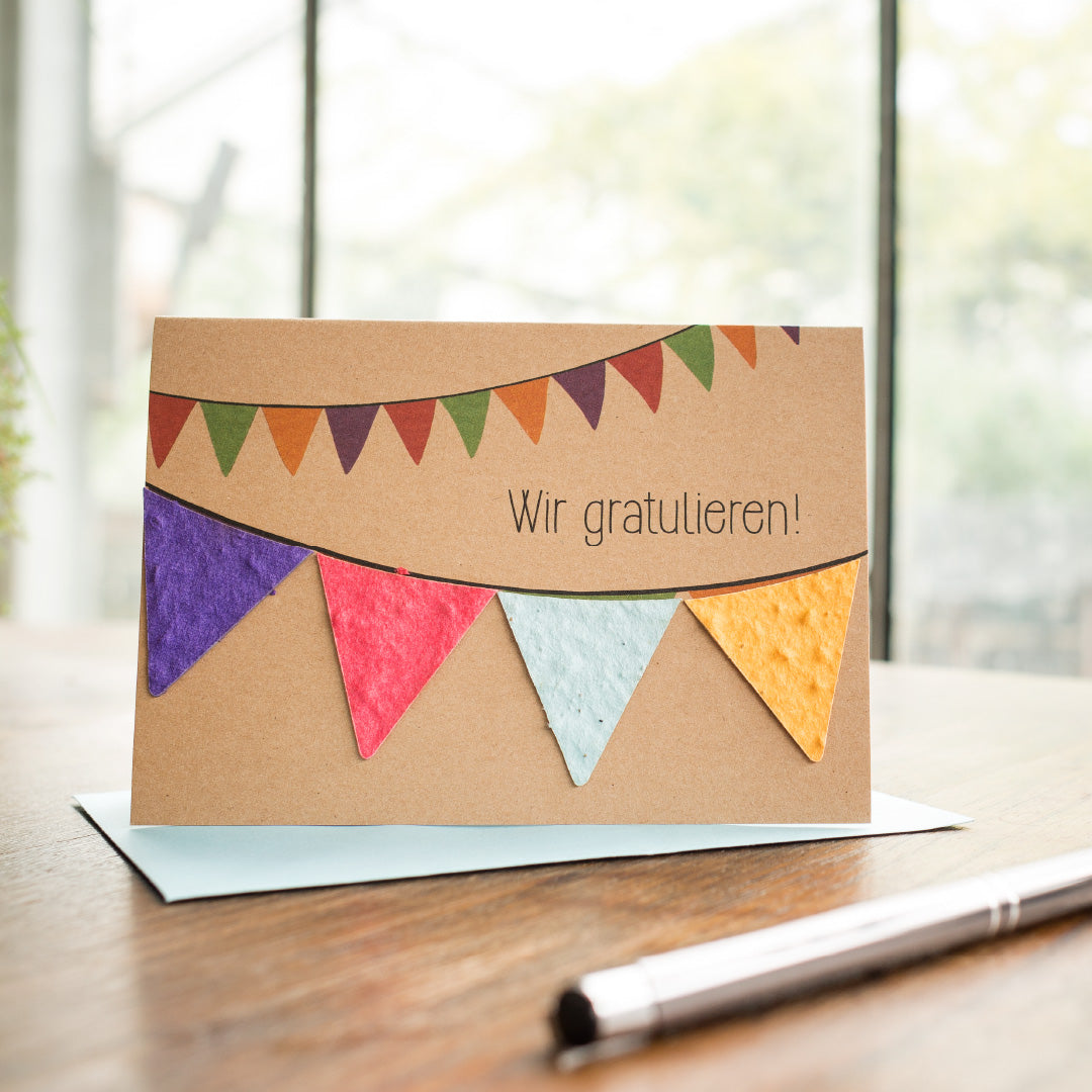 Grußkarte "Wir gratulieren"