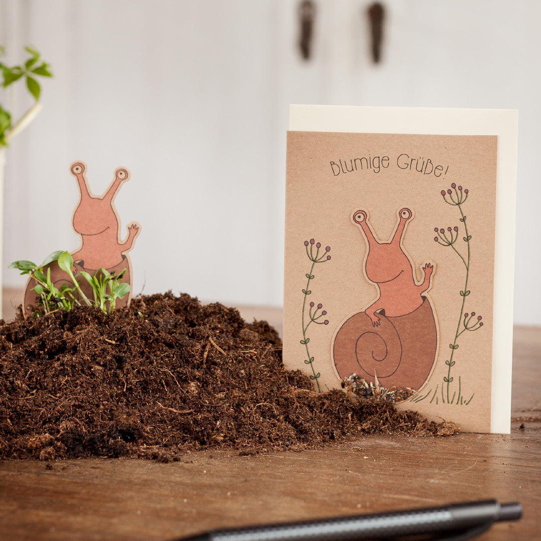 Grußkarte "Schnecke"