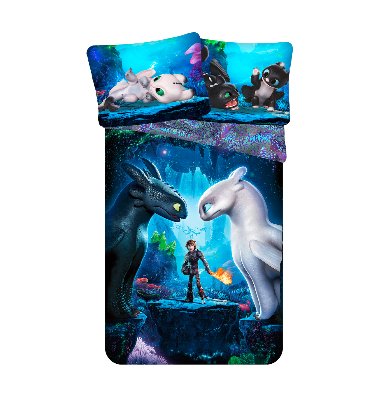 Drachenzähmen leicht gemacht HTTYD Bettwäsche - weiche Baumwolle 140x200 cm Kissen und Decke