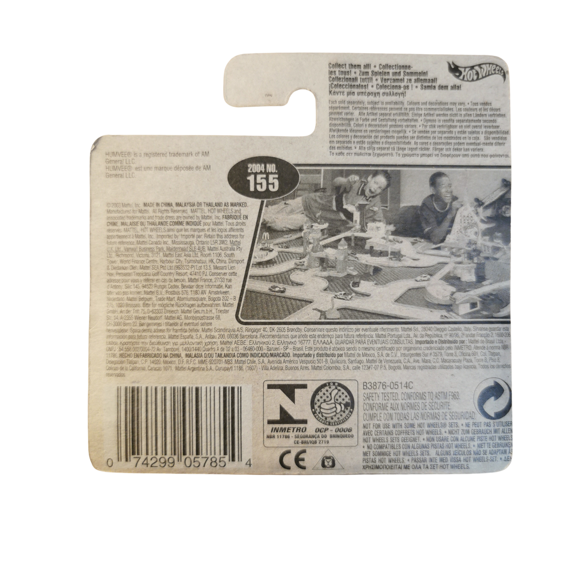 Hot Wheels Mainline Humvee Scrapheads 3/5 155 2003