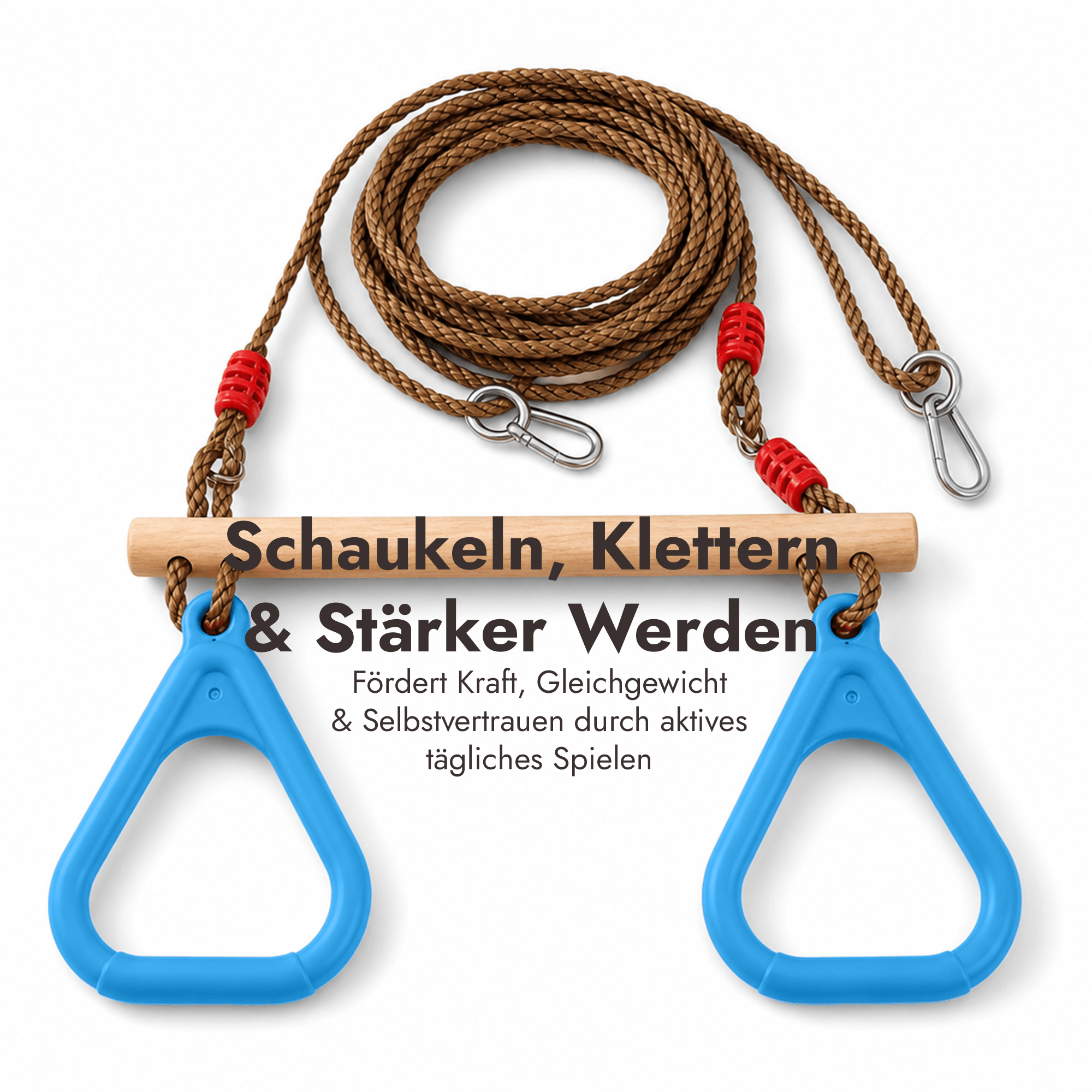 2in1 Schaukel-Set: Trapez + Turnringe