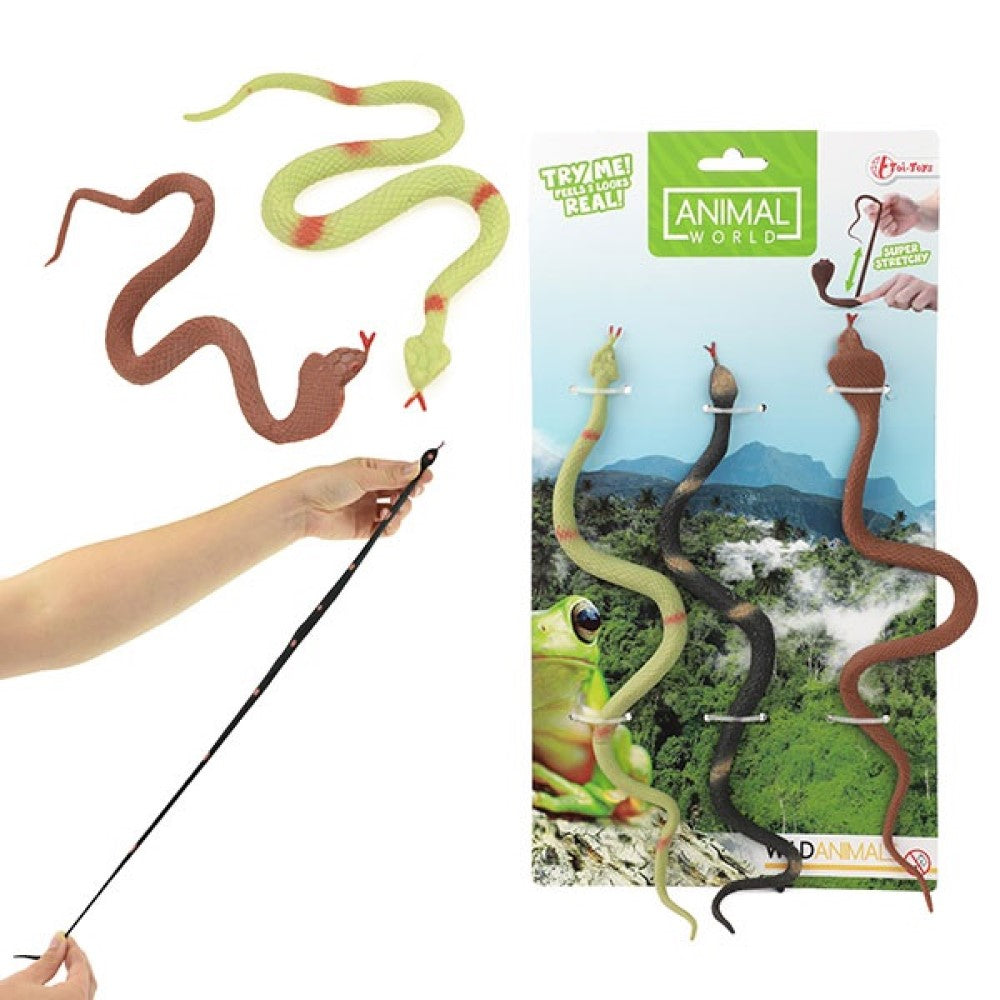 3 lebensechte Schlangen super dehnbar