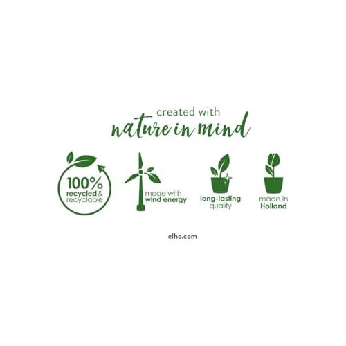 elho Greenville Easy Hanger 19.5 - Blumentopf für Balkon - 100% recyceltem Plastik - Ø 19.5 x H 23.7 cm - Schwarz/Living Schwarz