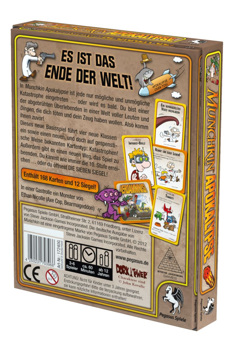 Munchkin Apokalypse Gesellschaftsspiel Pegasus