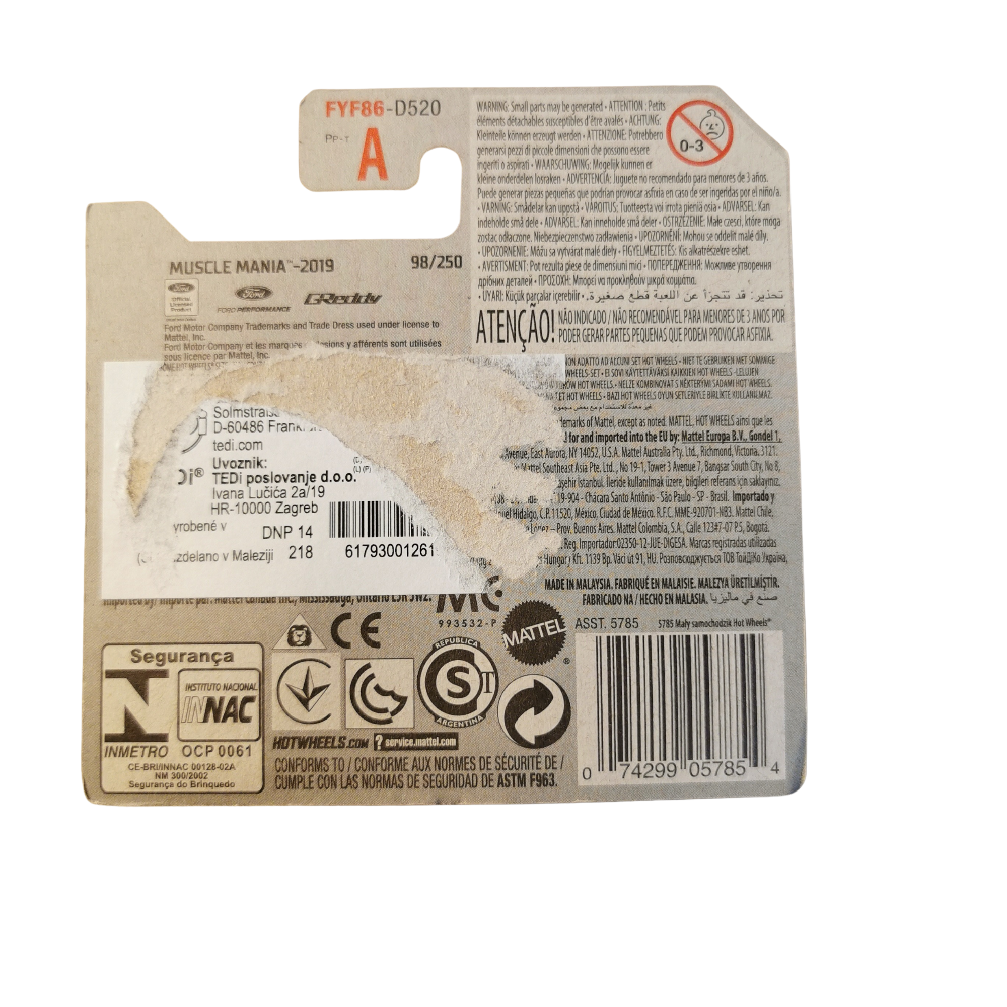 Hot Wheels Mainline Custom Ford Maverick 98/250 2019