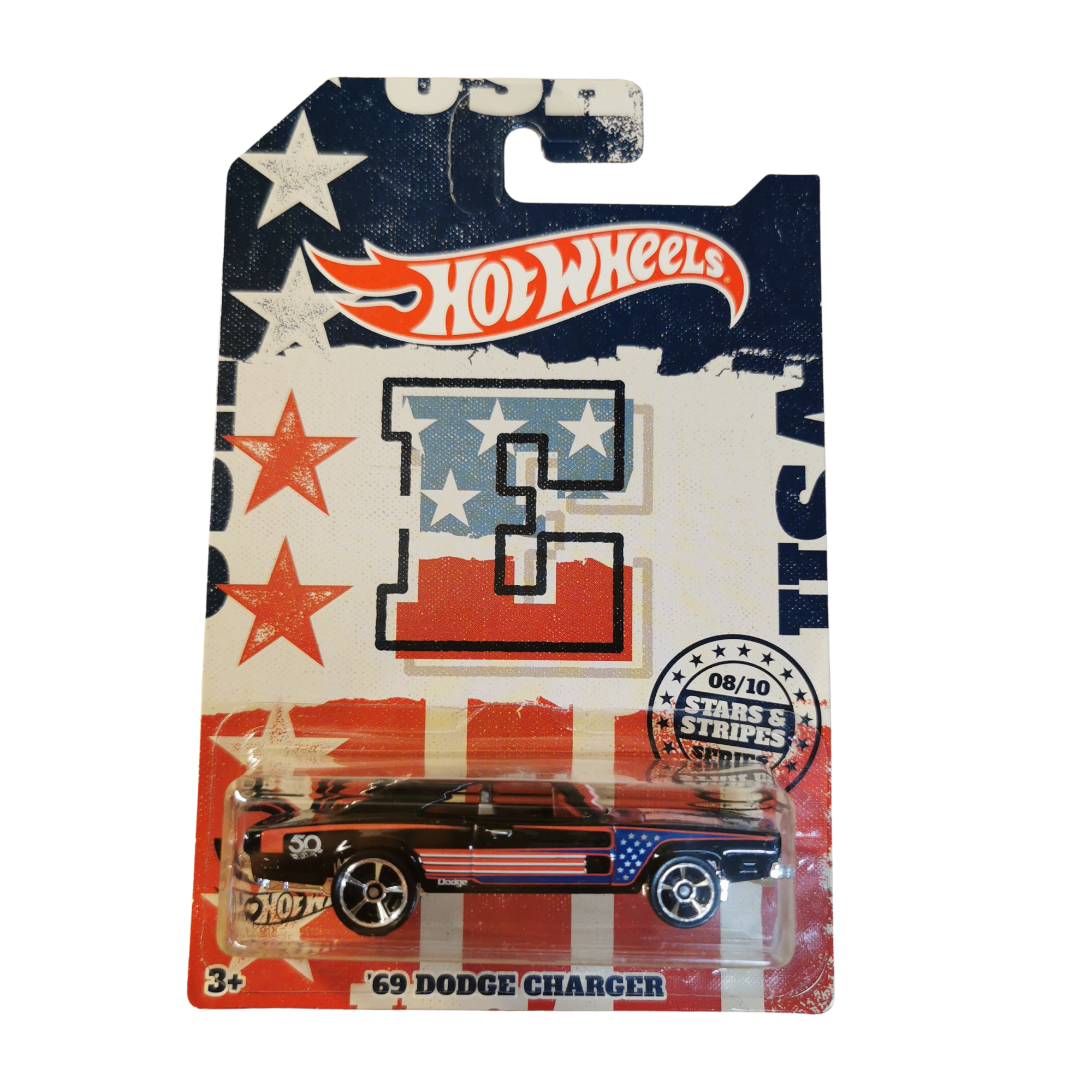 Hot Wheels 69 Dodge Charger Stars Stripes 08/10