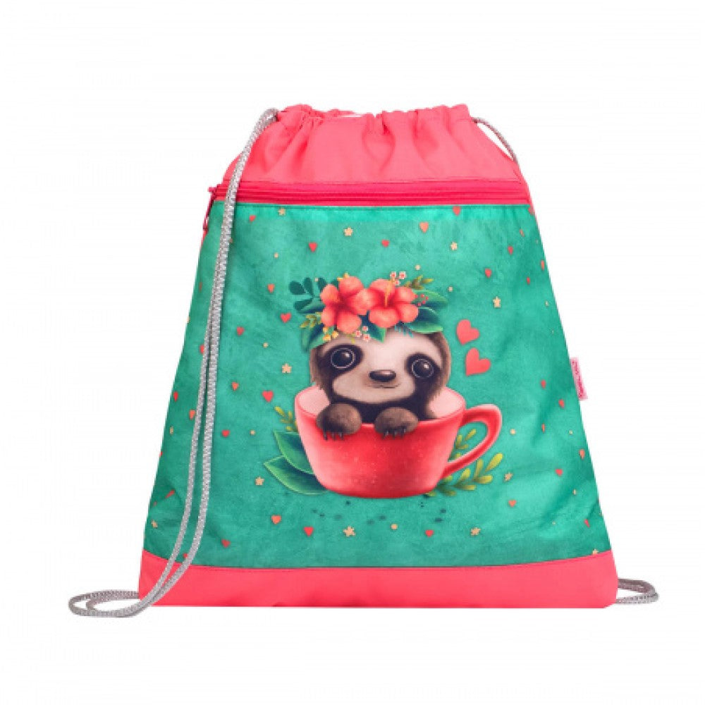 Rucksack ergonomisches Schulranzen-Set 4-teilig Cute Sloth Ranzen