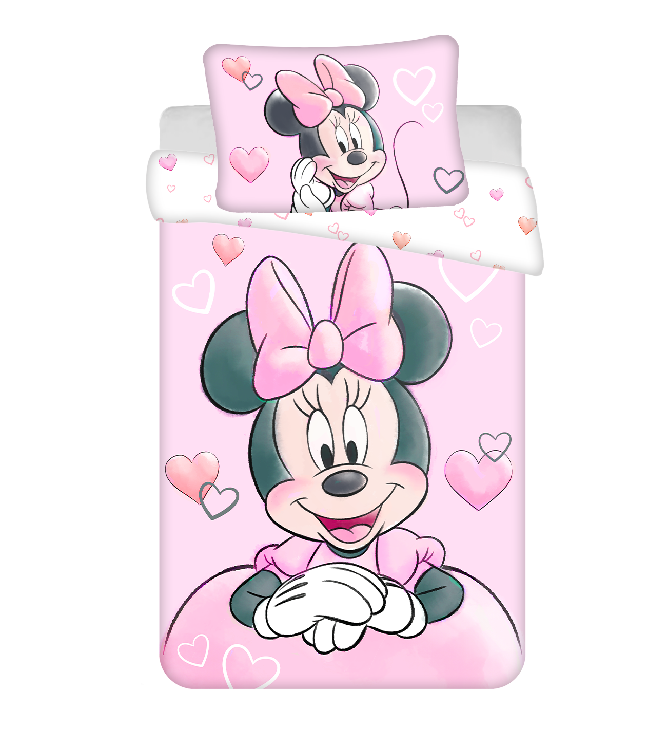 Minnie Maus Kinder-Bettwäsche 100 x 135 cm - weiche Baumwolle Disney