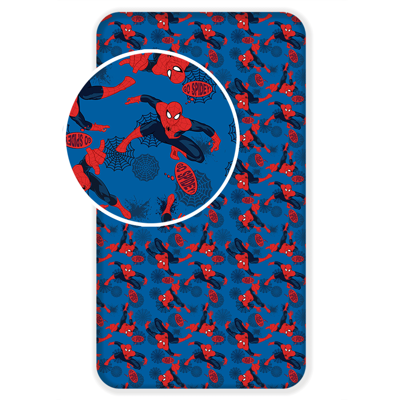 Spiderman Spannbettlaken - 90x200 cm Bettbezug Einzelbett Matratzenbezug