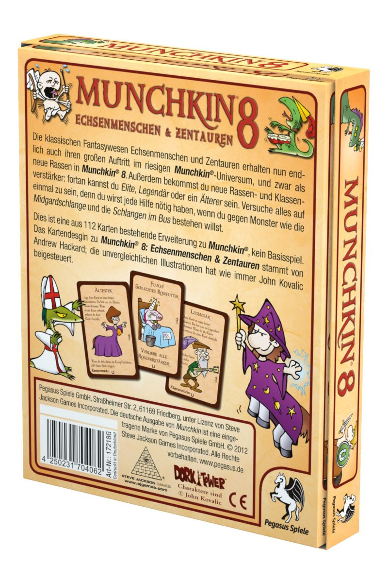 Munchkin 8: Echsenmenschen & Zentauren Gesellschaftsspiel Pegasus