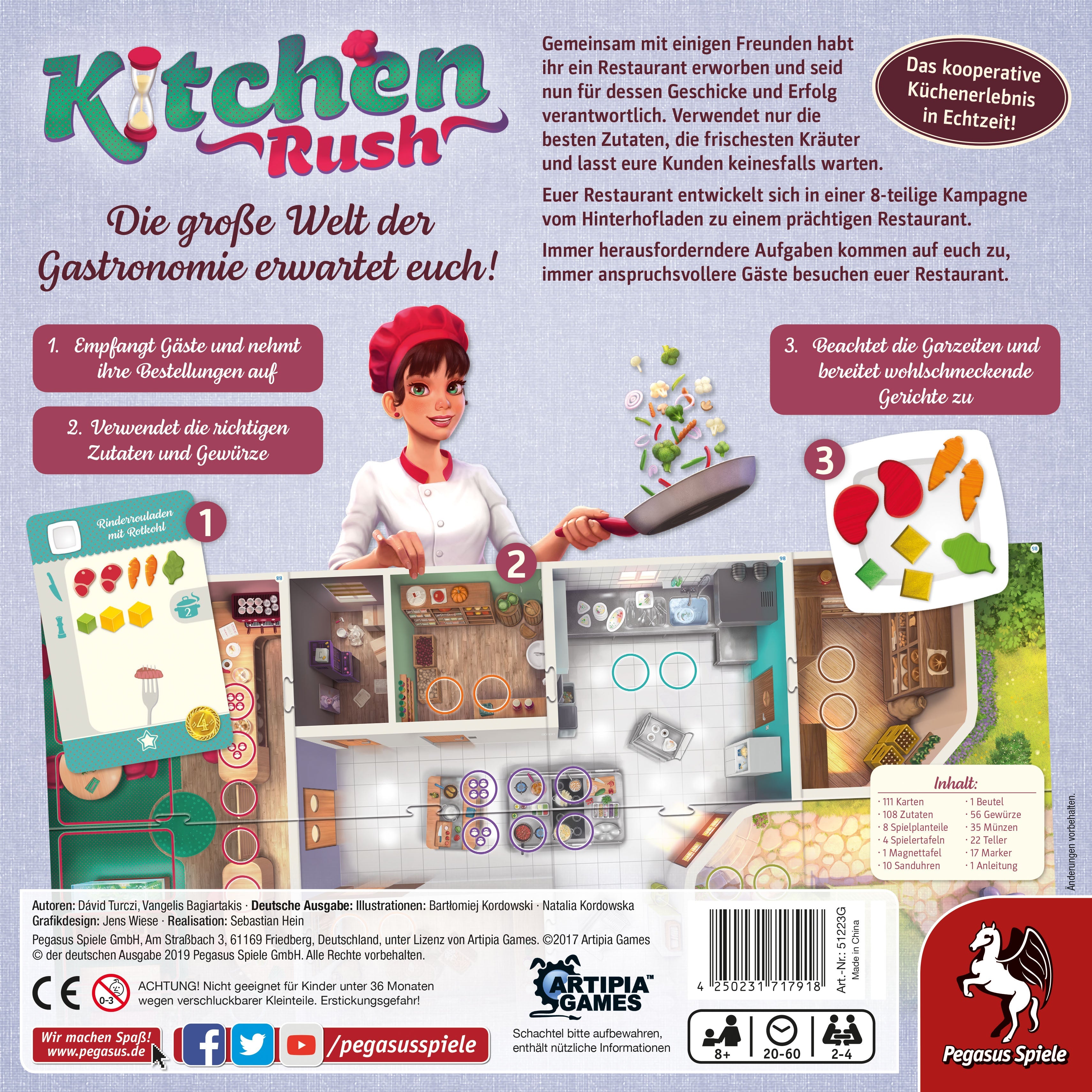 Kitchen Rush *Empfohlen Spiel des Jahres 2020* Pegasus