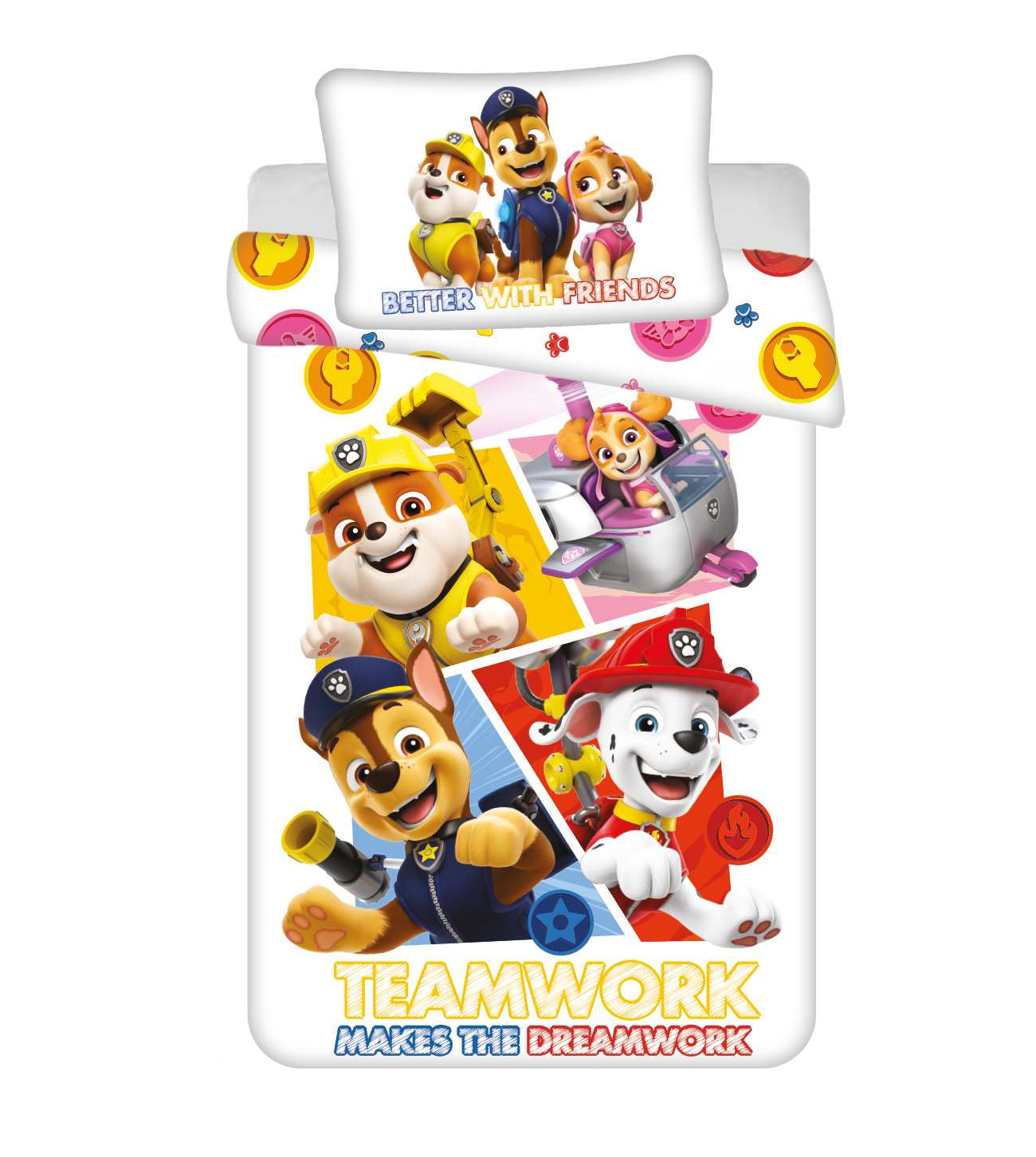 Paw Patrol Kinder-Bettwäsche 100 x 135 cm - weiche Baumwolle