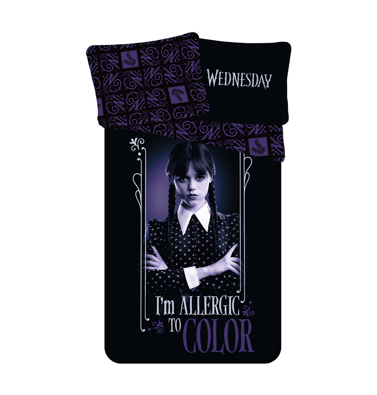 Wednesday Bettwäsche - 140x200 cm weiche Baumwolle Kissen und Decke