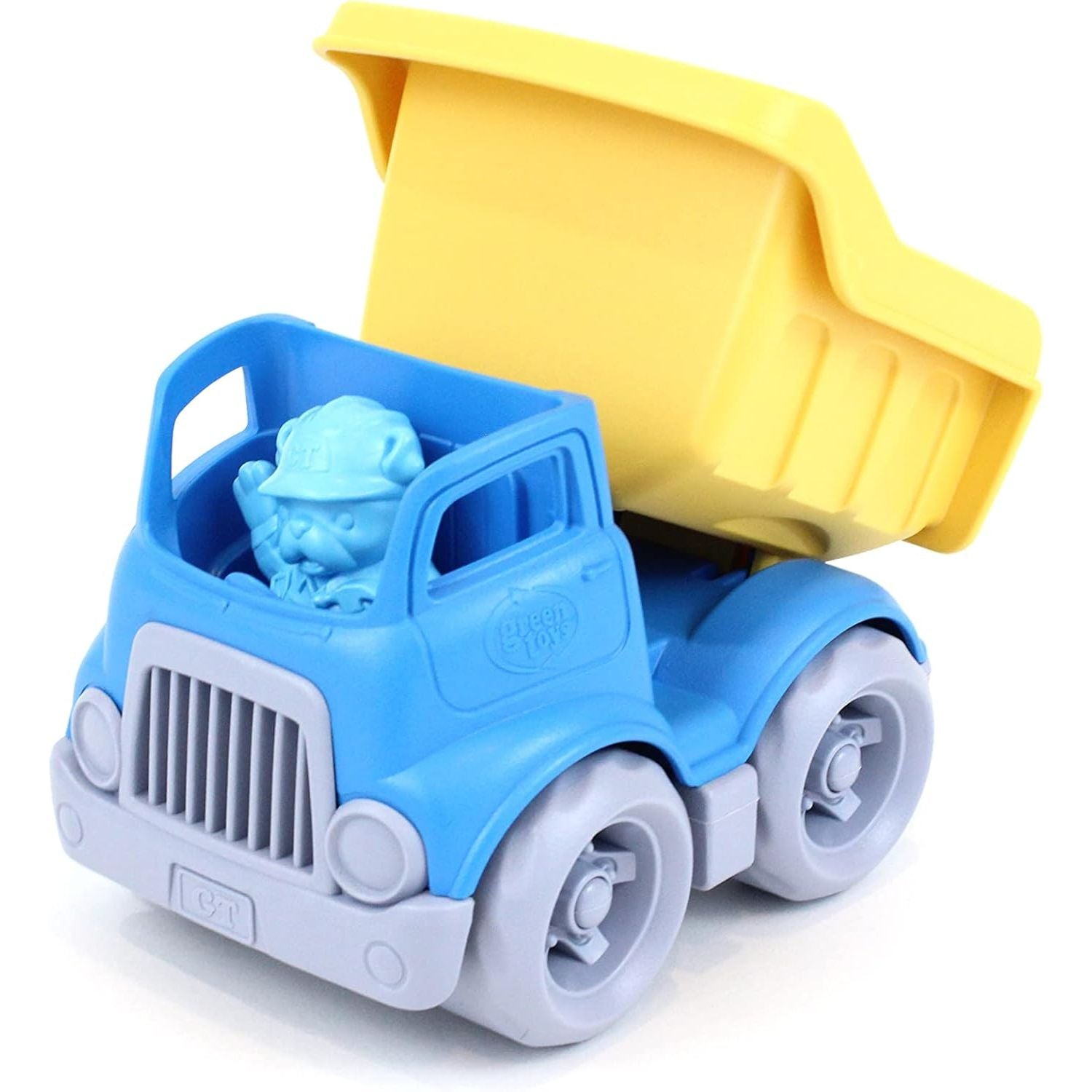 Green Toys 8601262 Kipplaster, Baustellenkipper, Lastwagen, Baufahrzeug, nachhaltiges Spielfahrzeug für Kinder ab 24 Monaten, Blau/Gelb