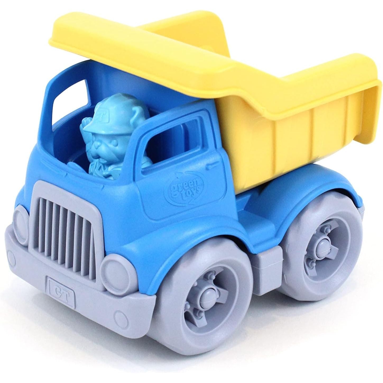 Green Toys 8601262 Kipplaster, Baustellenkipper, Lastwagen, Baufahrzeug, nachhaltiges Spielfahrzeug für Kinder ab 24 Monaten, Blau/Gelb
