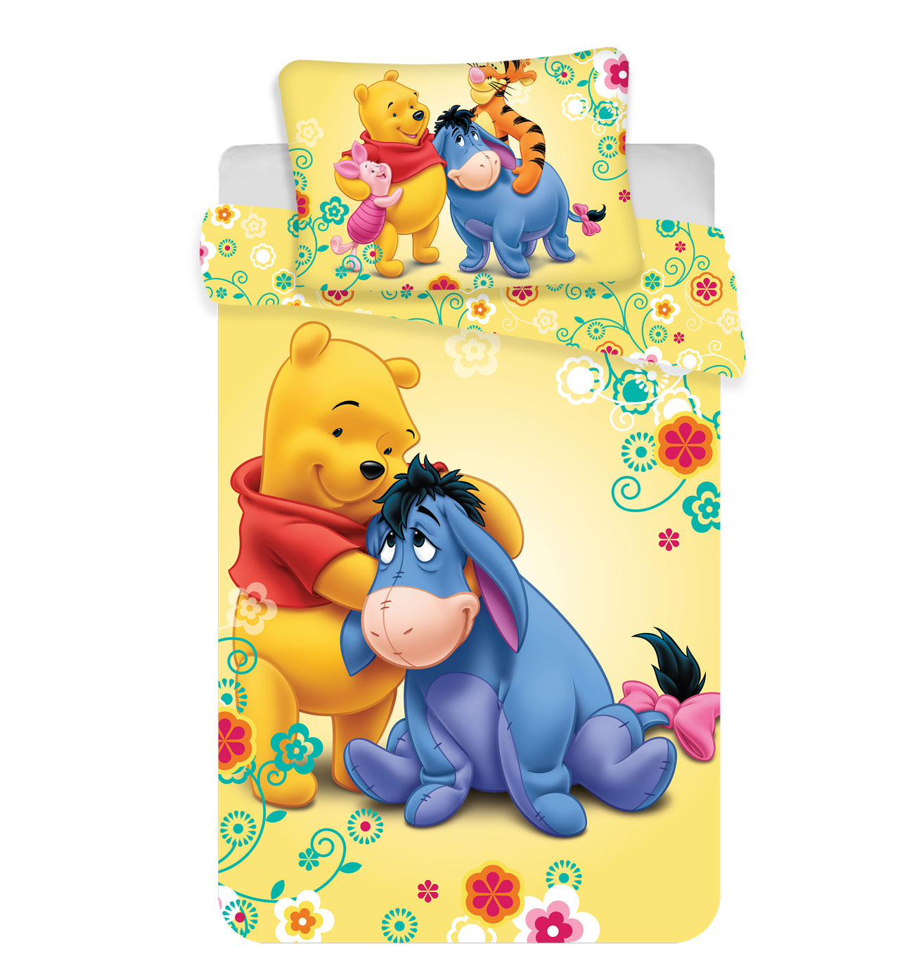Winnie Puuh Kinder-Bettwäsche 100 x 135 cm - weiche Baumwolle