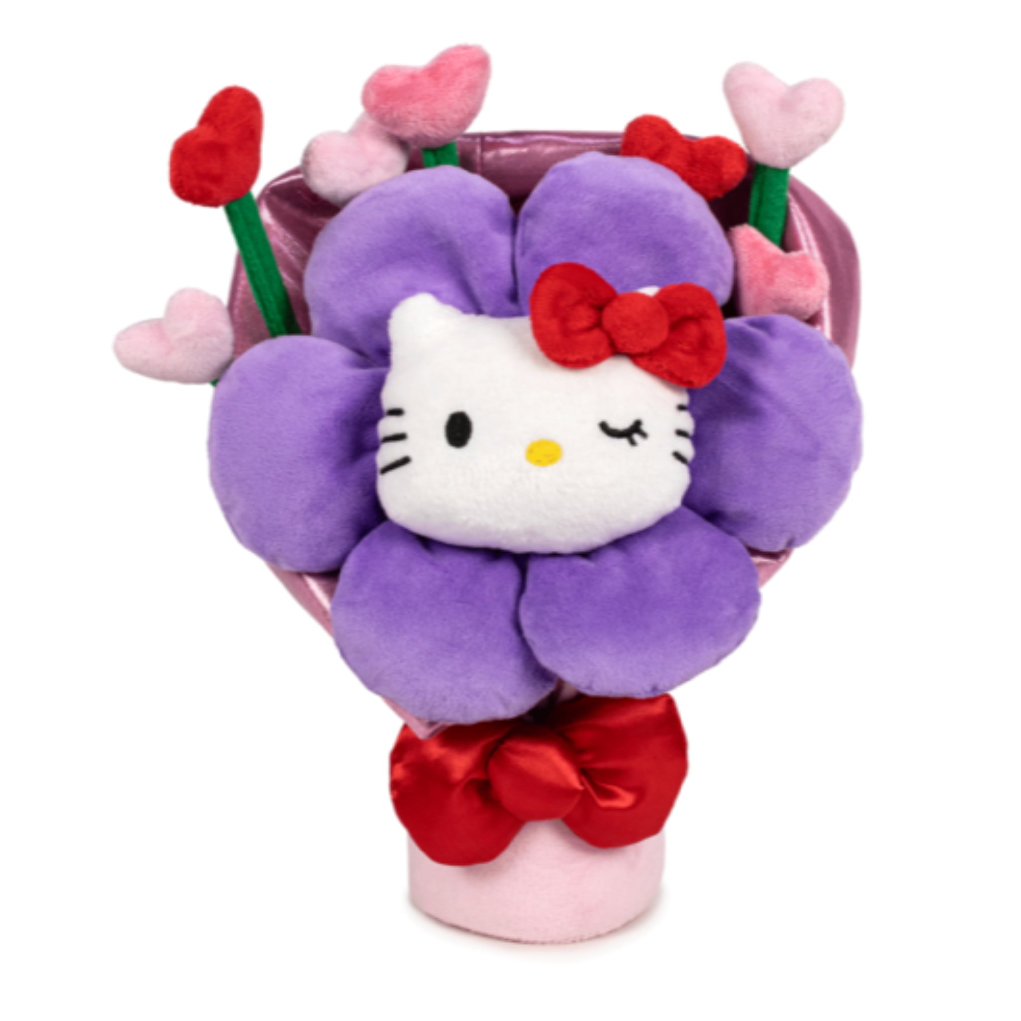 Hello Kitty Blumenstrauß Kuscheltier - 28 cm Plüschtier weiches Stofftier