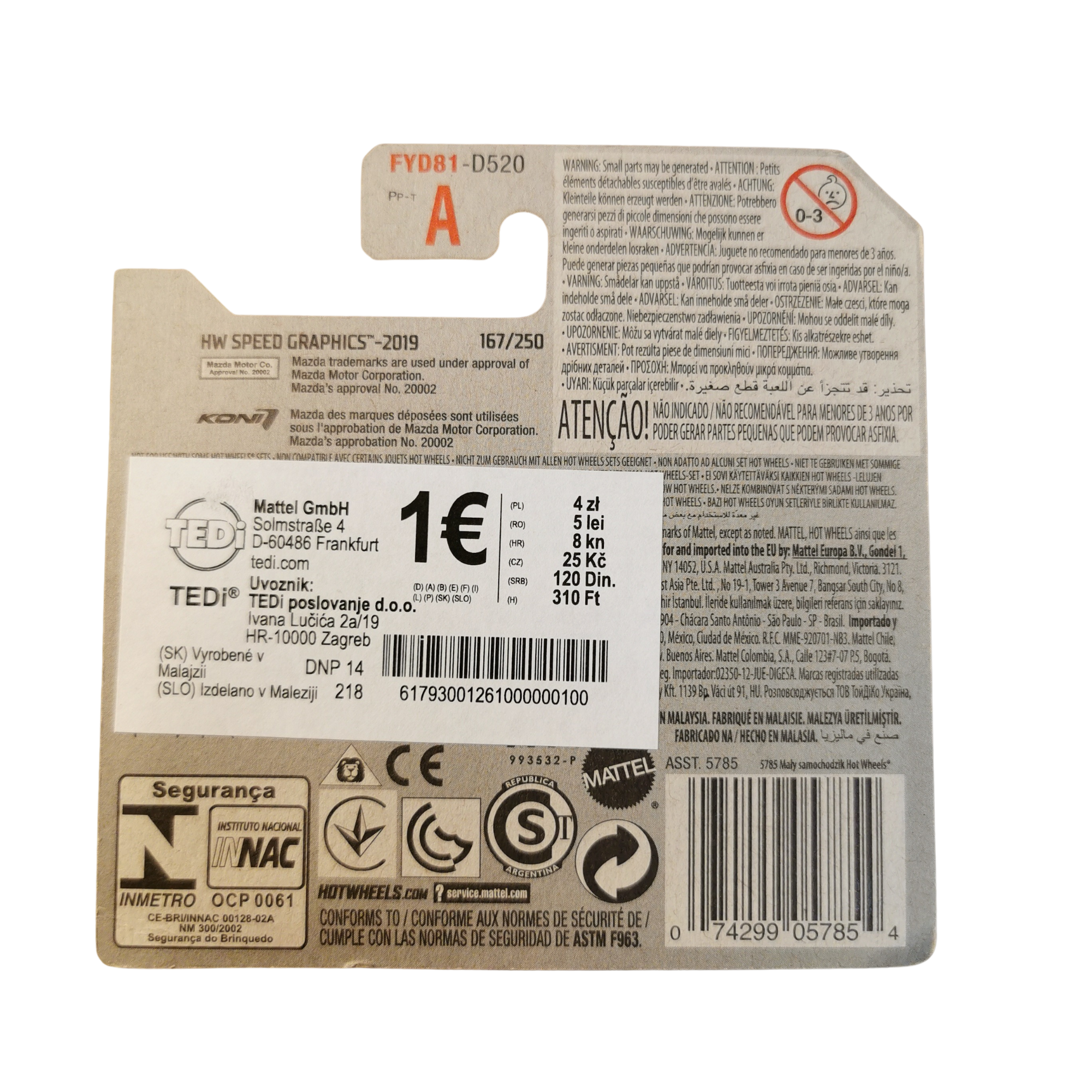 Hot Wheels Mainline Mazda RX-7 167/250 2019