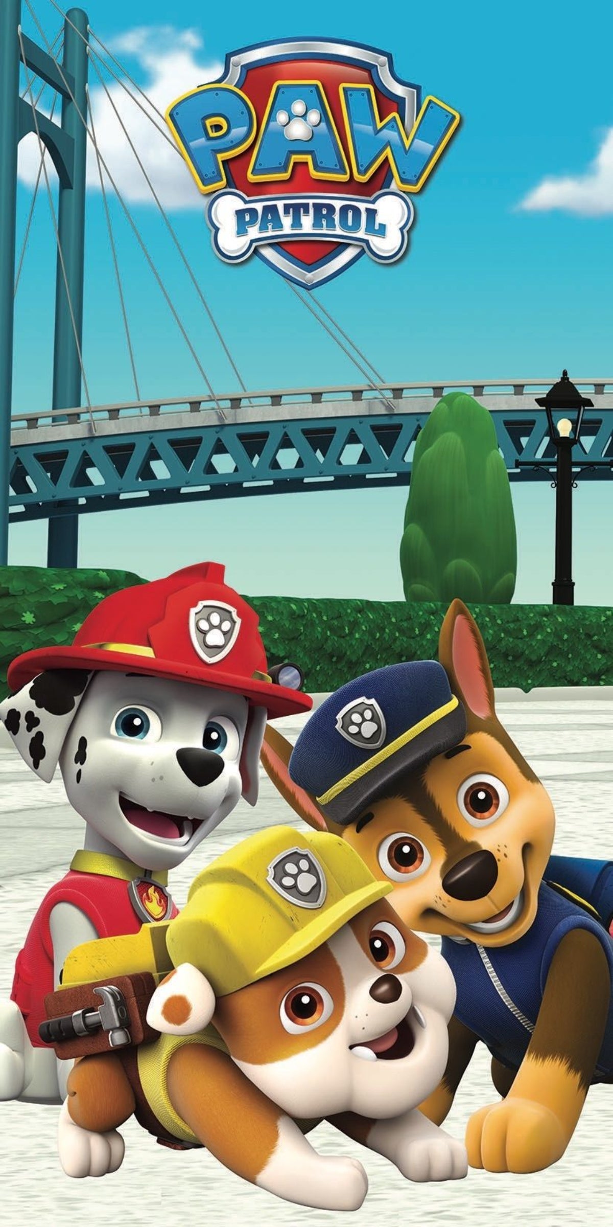 Paw Patrol Handtuch Baumwolle Strand Badetuch 70x140cm Marshall Chase