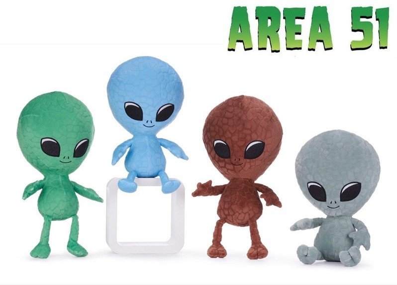 4er Set Area 51 Plüsch Alien Embossed Mat 25 cm