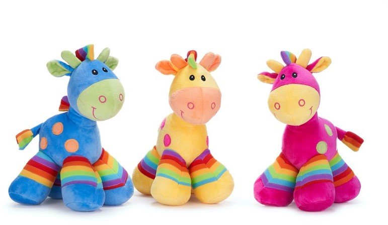 Plüsch Giraffe 27 cm  3-fach sortiert