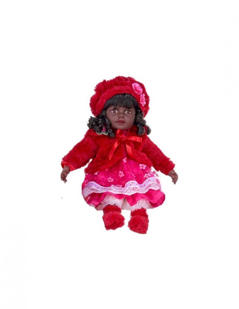 Plüsch Puppen 51 cm- dunkelhäutig