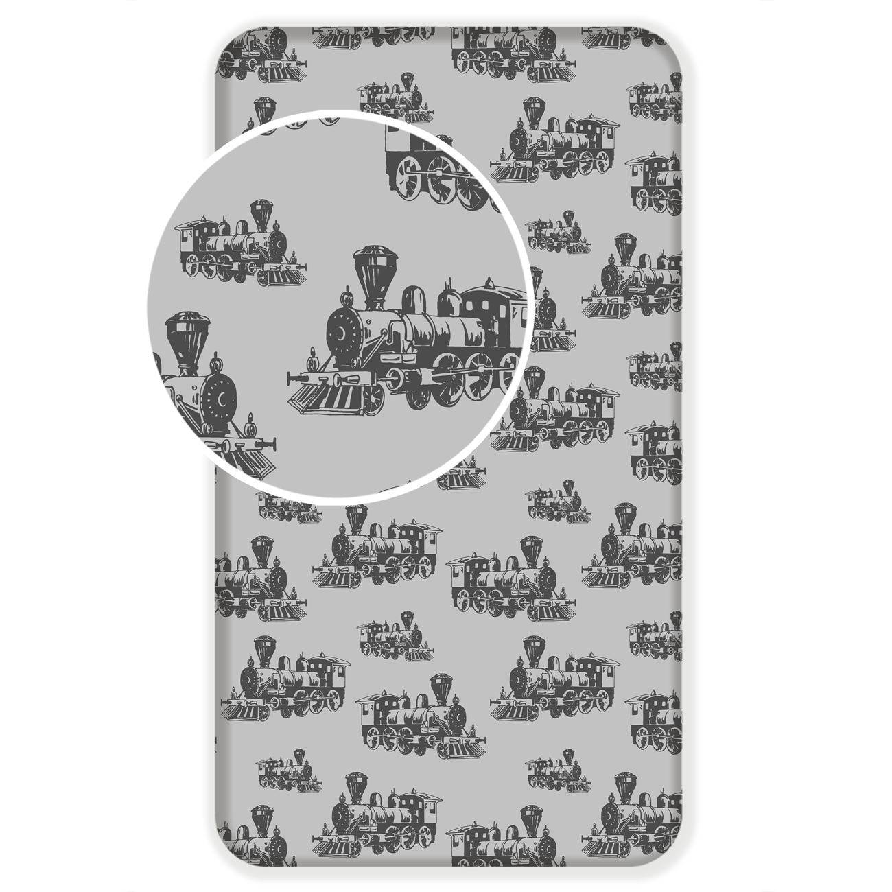 Lokomotive Zug Spannbettlaken - 90x200 cm Bettbezug Einzelbett Matratzenbezug