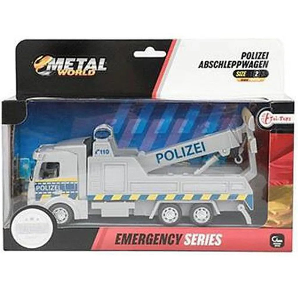 Abschleppwagen Polizei Auto mit Rückzug