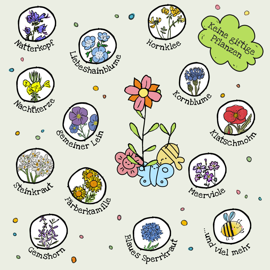 10 x buntes Saatkonfetti im Tütchen