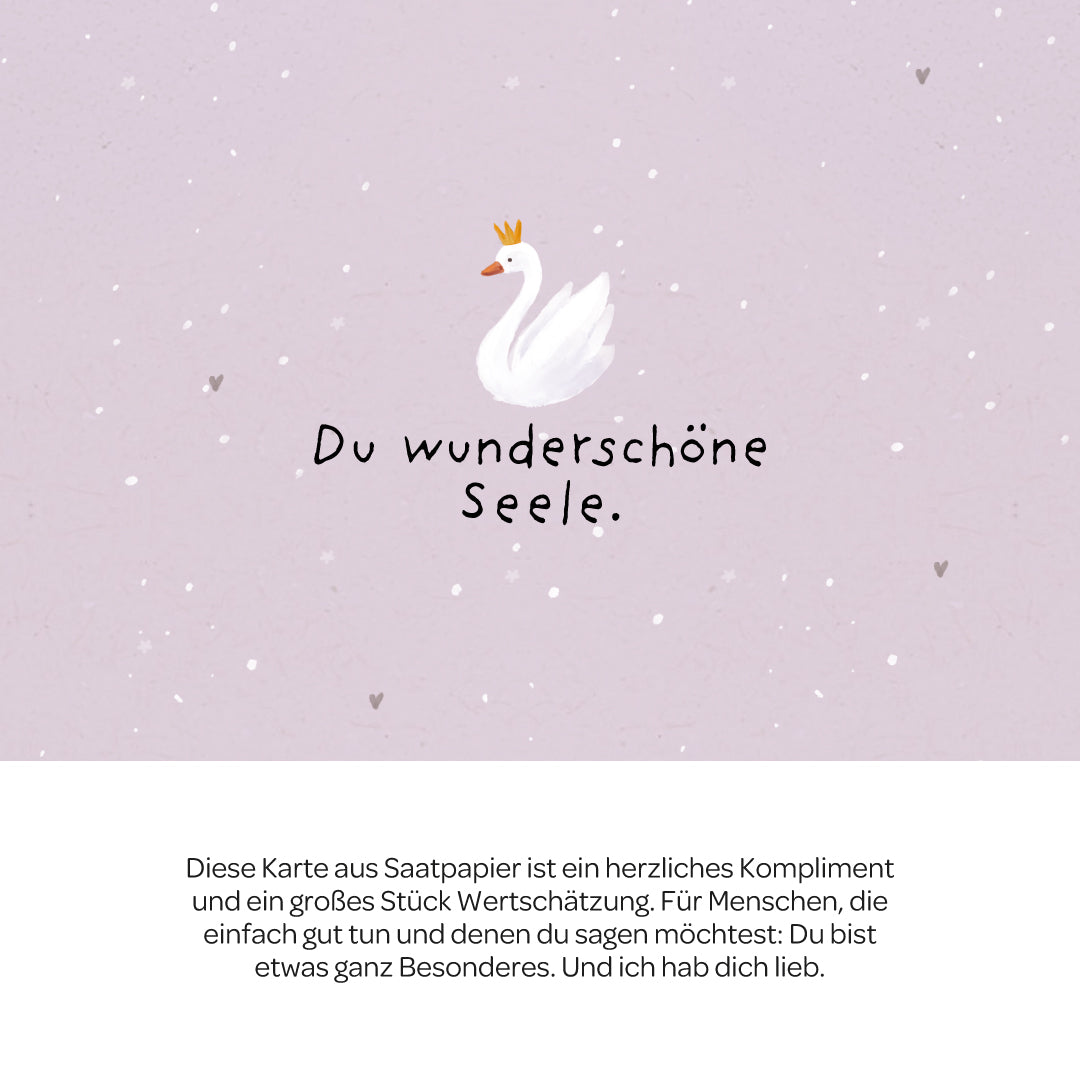 Grußkarte - Du wunderschöne Seele