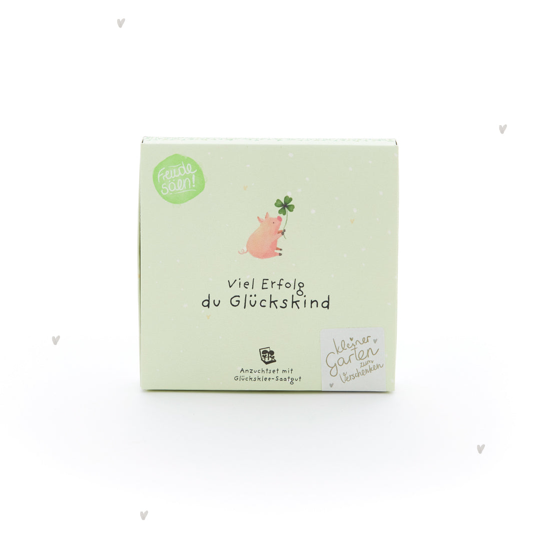 Pflanzkästchen - Viel Erfolg du Glückskind