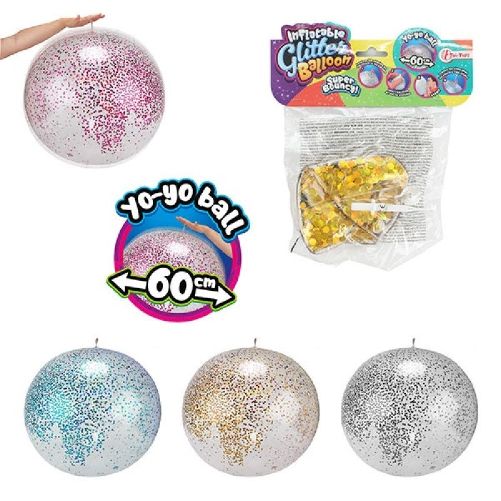 Aufblasbarer Glitzerballon 60cm Glitzer - Ball