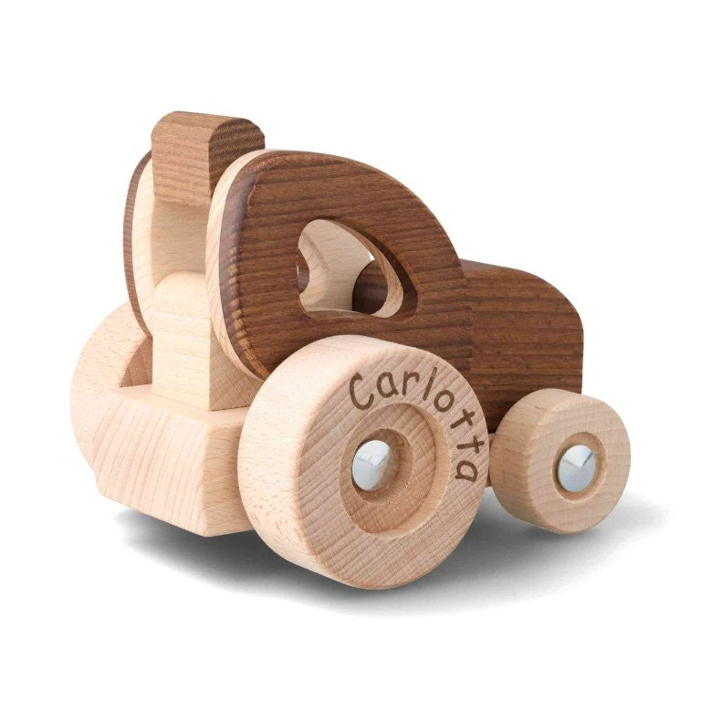 Goki Naturtraktor Personalisierbarer Trecker Nachhaltiger Holztraktor ab 2 Jahren