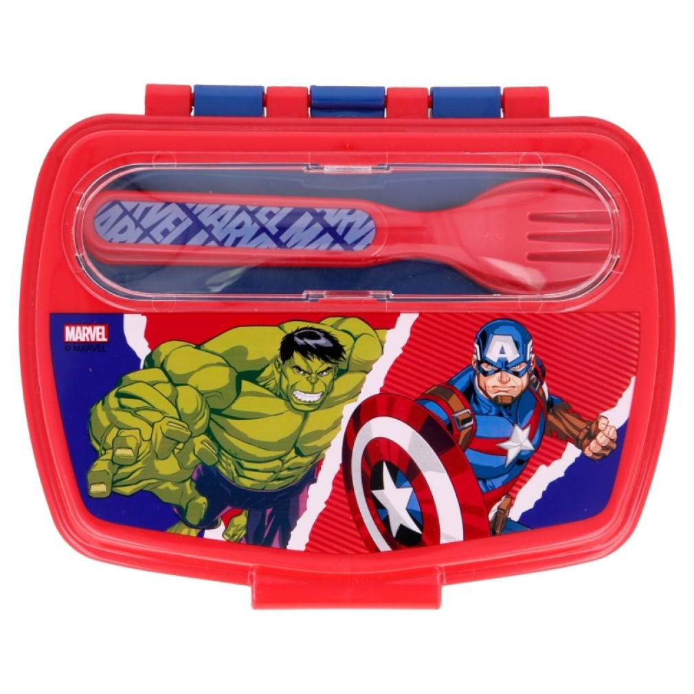 Marvel Avengers - Brotdose + Besteck