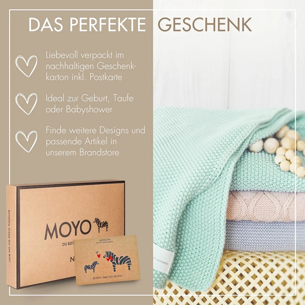 Strick Babydecke Sternenmuster Sanfter Sommerregen