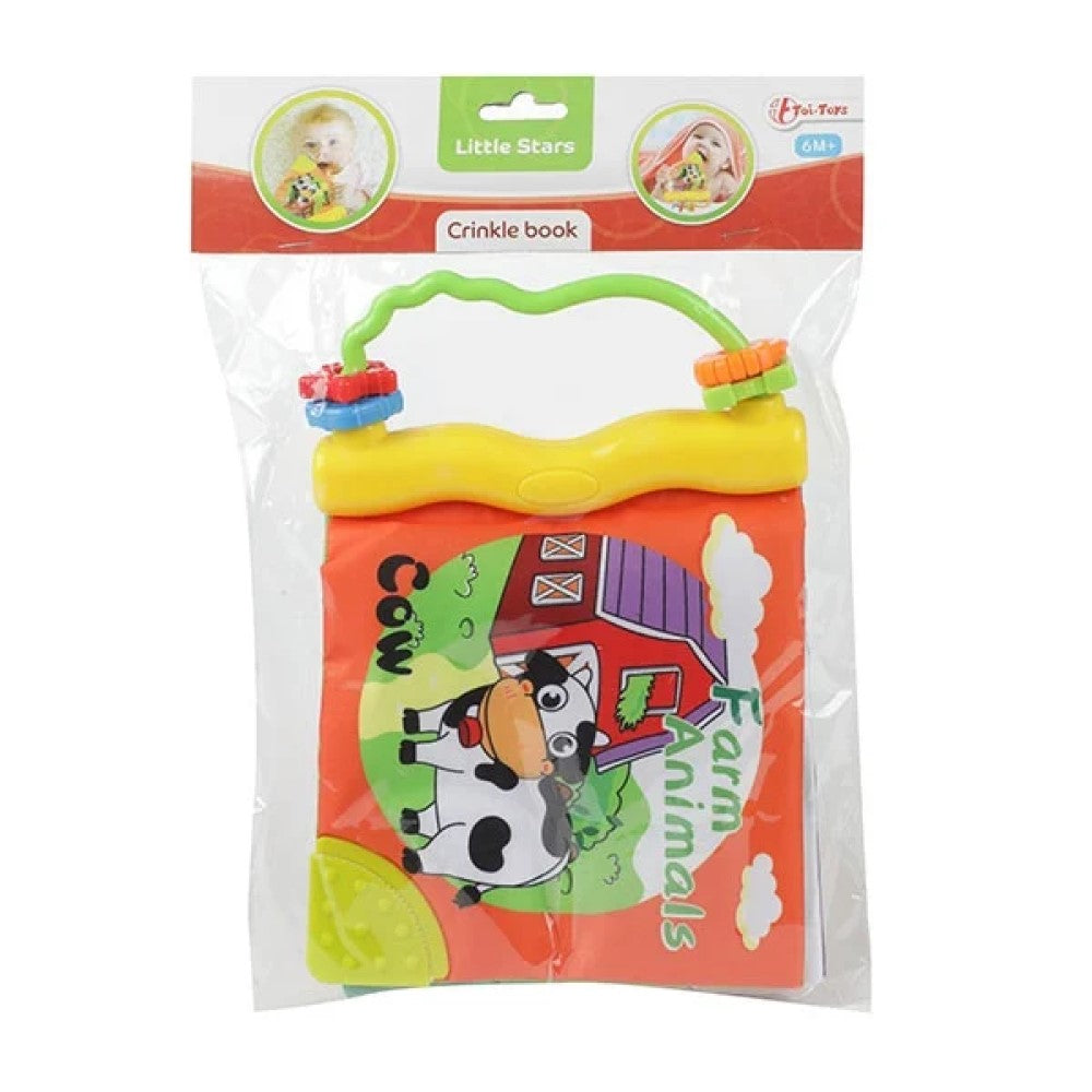 Baby Knisterstoffheft mit Babyrassel