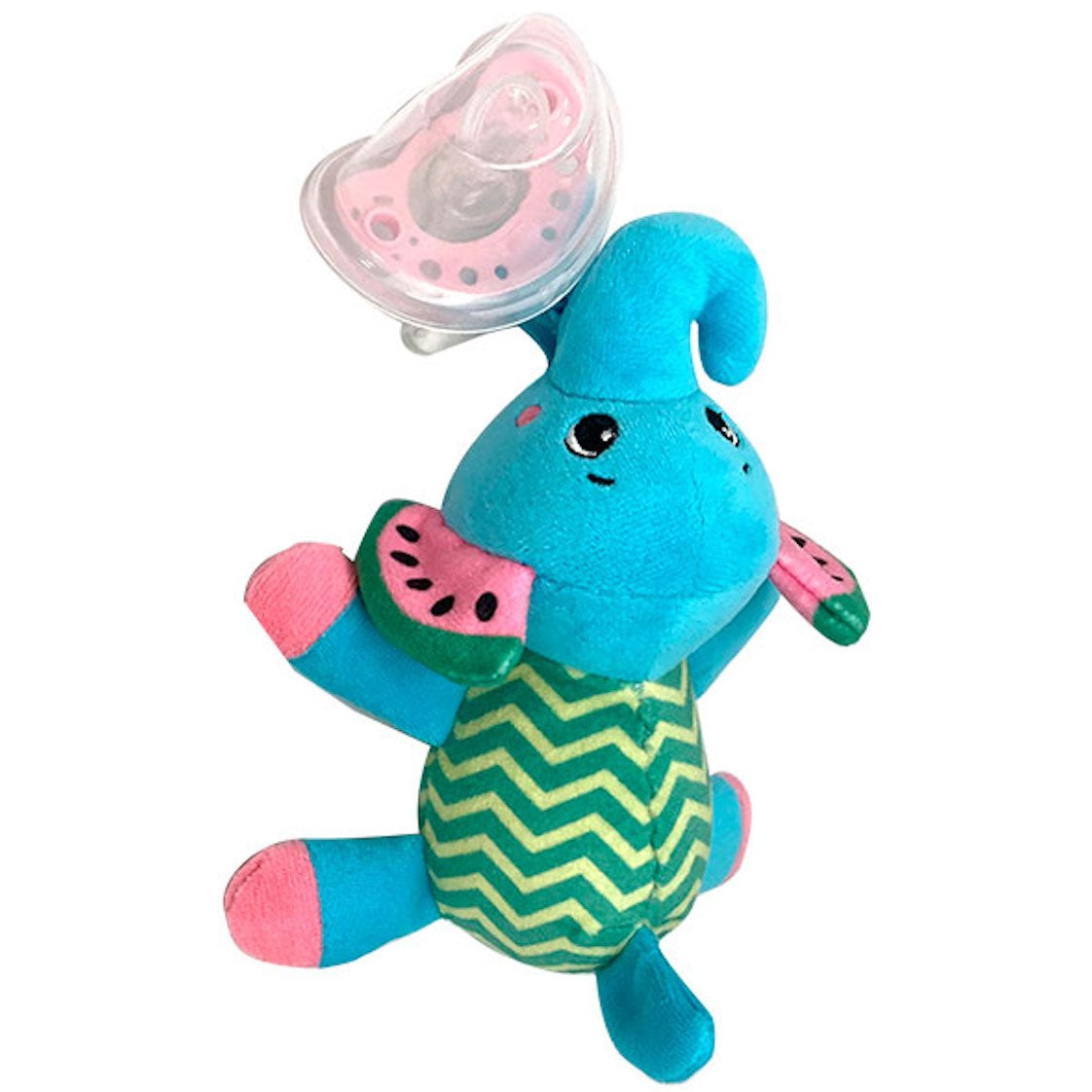 Baby Schuller mit einem Plüschspielzeug Elefant