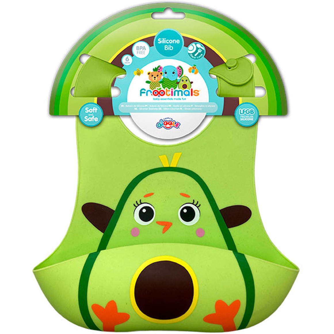 Baby Silikon Laken Lätzchen Avocado