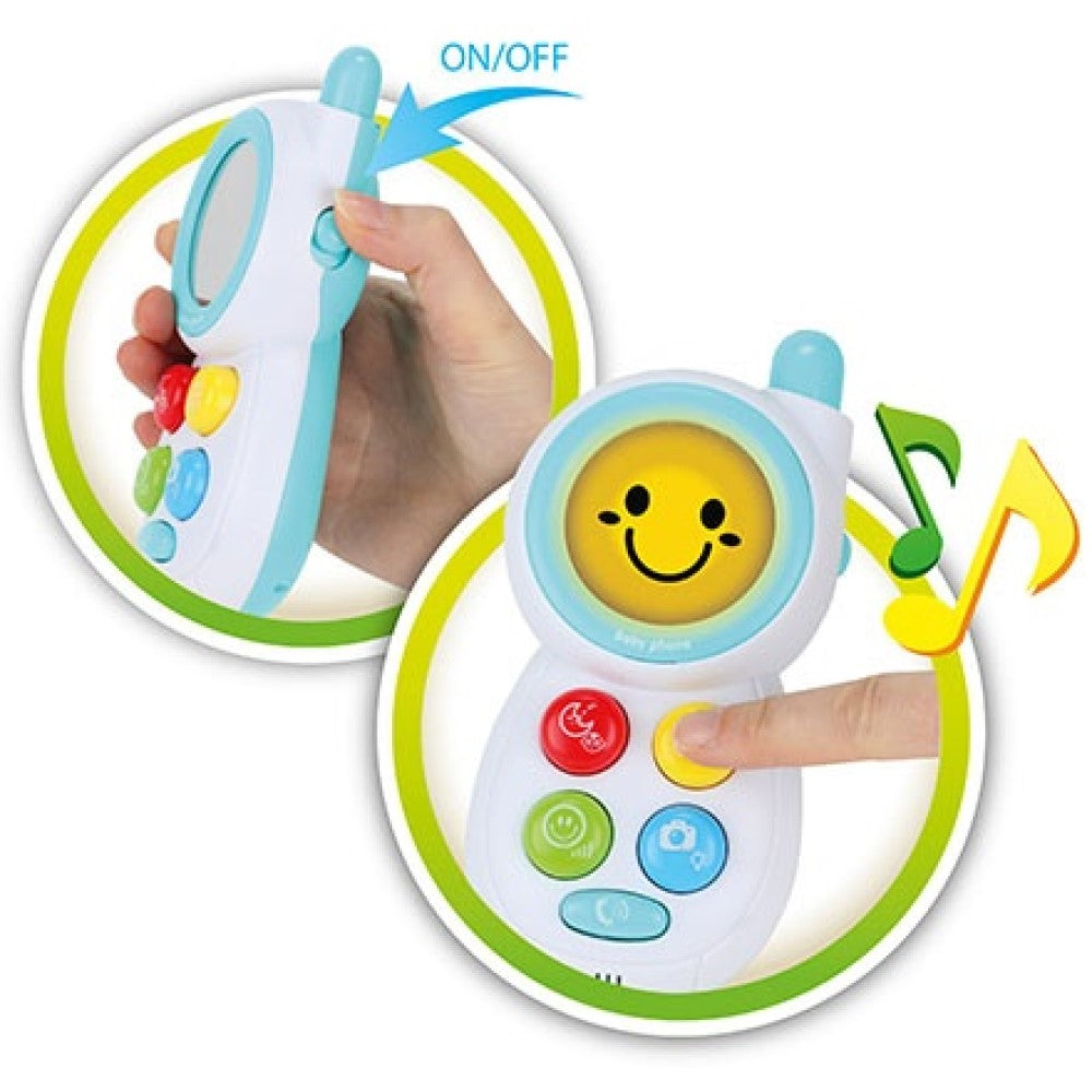 Baby Telefon mit Spiegel, Licht und Sound