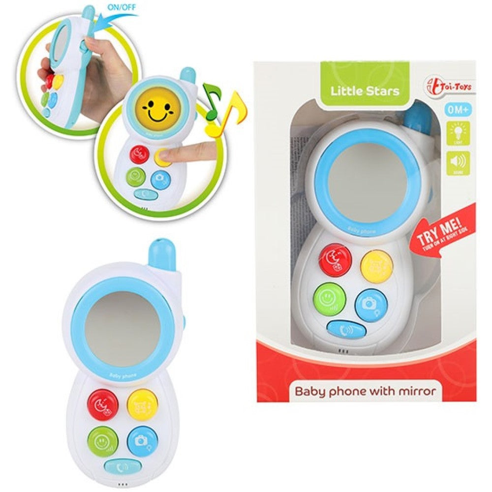 Baby Telefon mit Spiegel, Licht und Sound