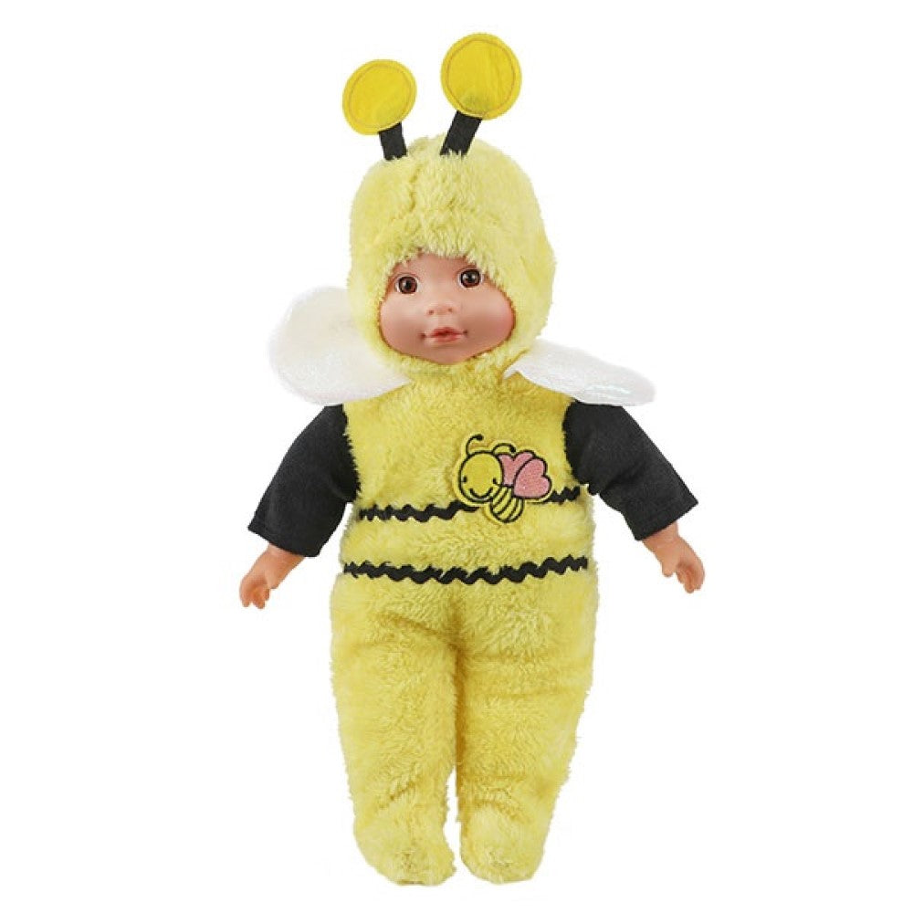 Babypuppe in einem Tier-Kostüm 25 cm