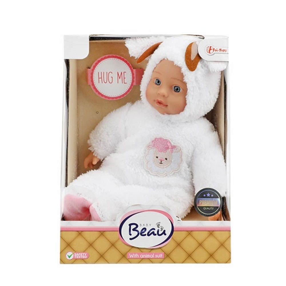 Babypuppe in einem Tier-Kostüm 25 cm