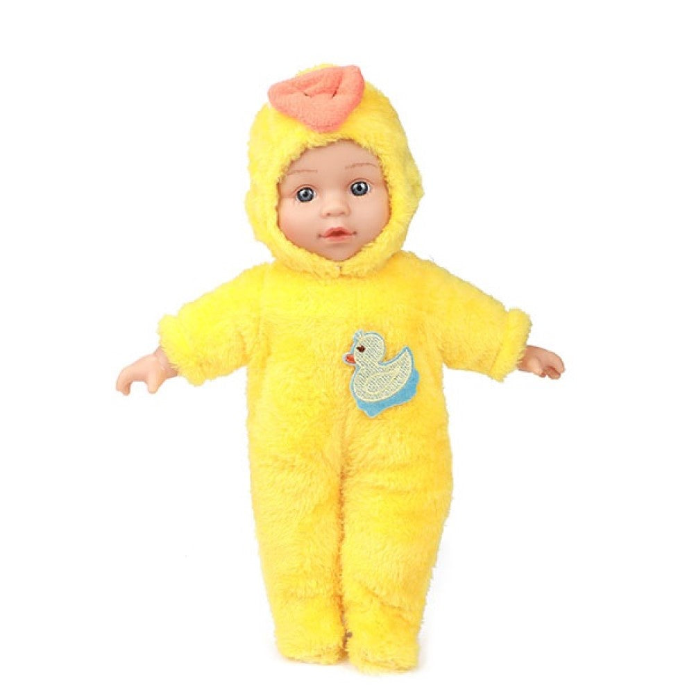 Babypuppe in einem Tier-Kostüm 25 cm