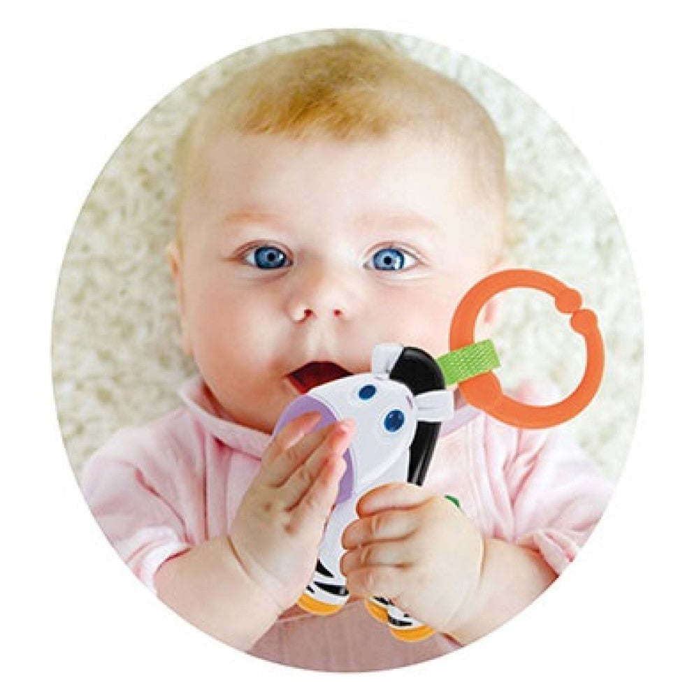 Babyrassel Tiere Zebra oder Affe