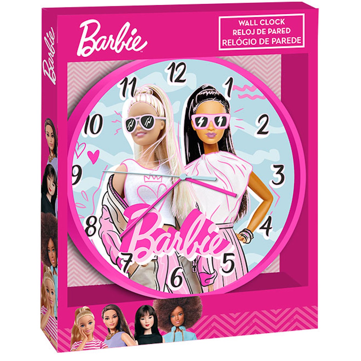 Barbie Wanduhr für Kinder Durchmesser 25 cm