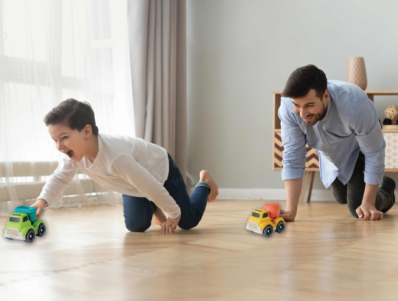 Bio-Plastik Betonmischer und Kipplaster Sandspielzeug Fahrzeuge LKW