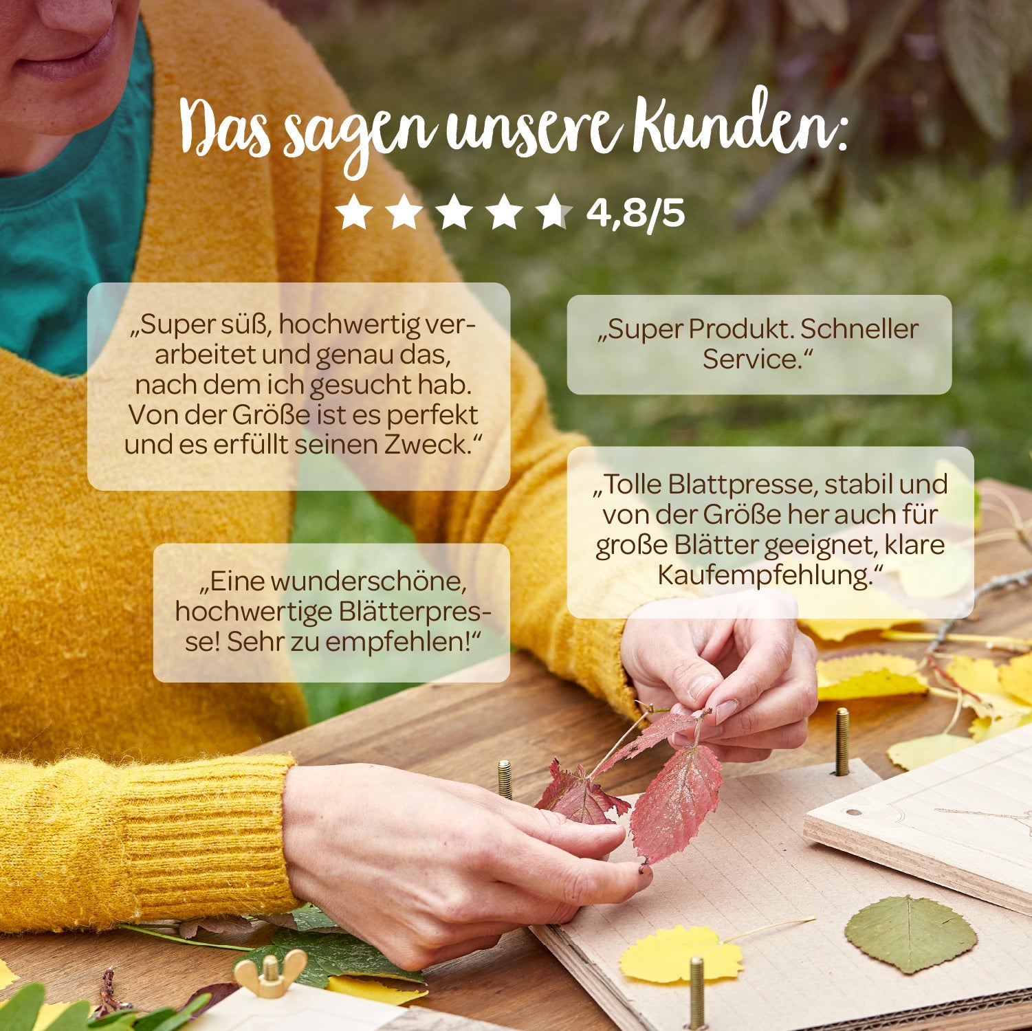 Blattpresse für Blätter & Blüten