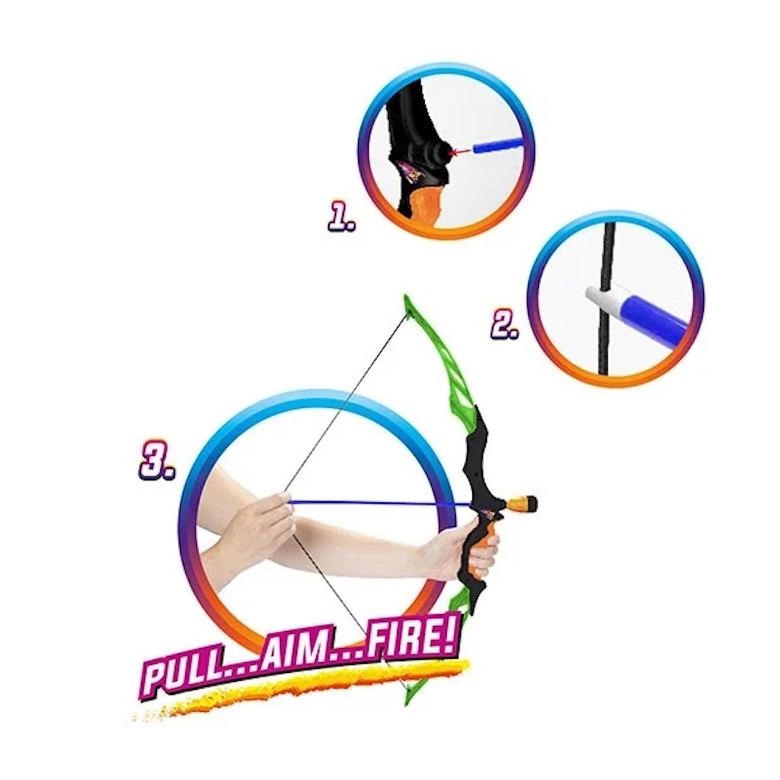 Bogen mit 3x Pfeilen 2 Var Schießspielzeug