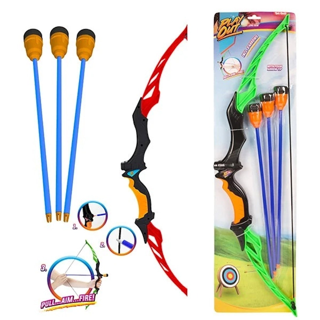 Bogen mit 3x Pfeilen 2 Var Schießspielzeug